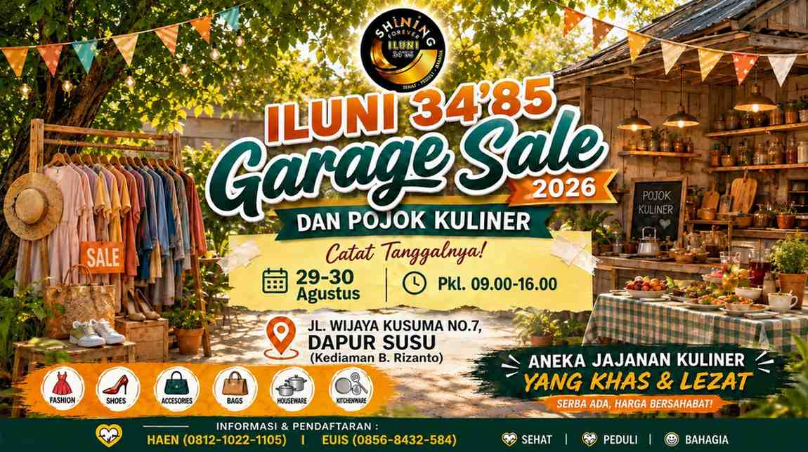 ILUNI 34'85 Gelar Garage Sale Perdana : Sulap Barang Pre-Loved Jadi Berkah dan Ajang Silaturahmi